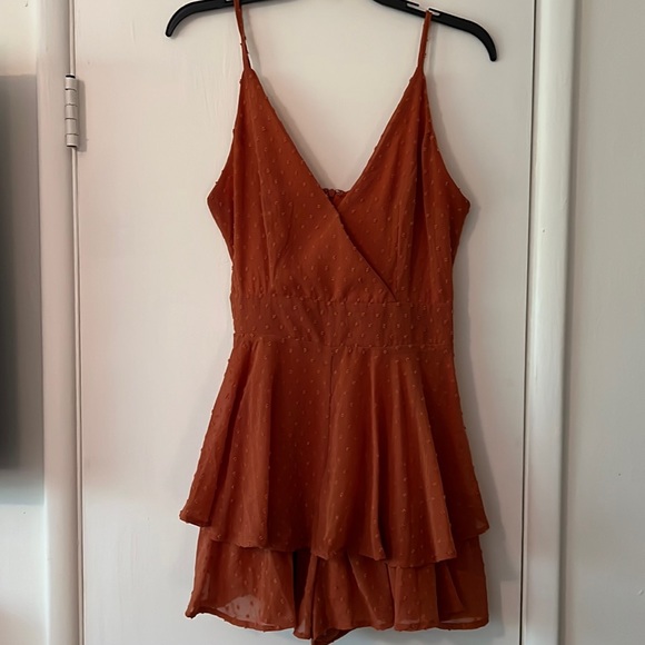 entro Dresses & Skirts - Burnt orange v-neck  ENTRO romper